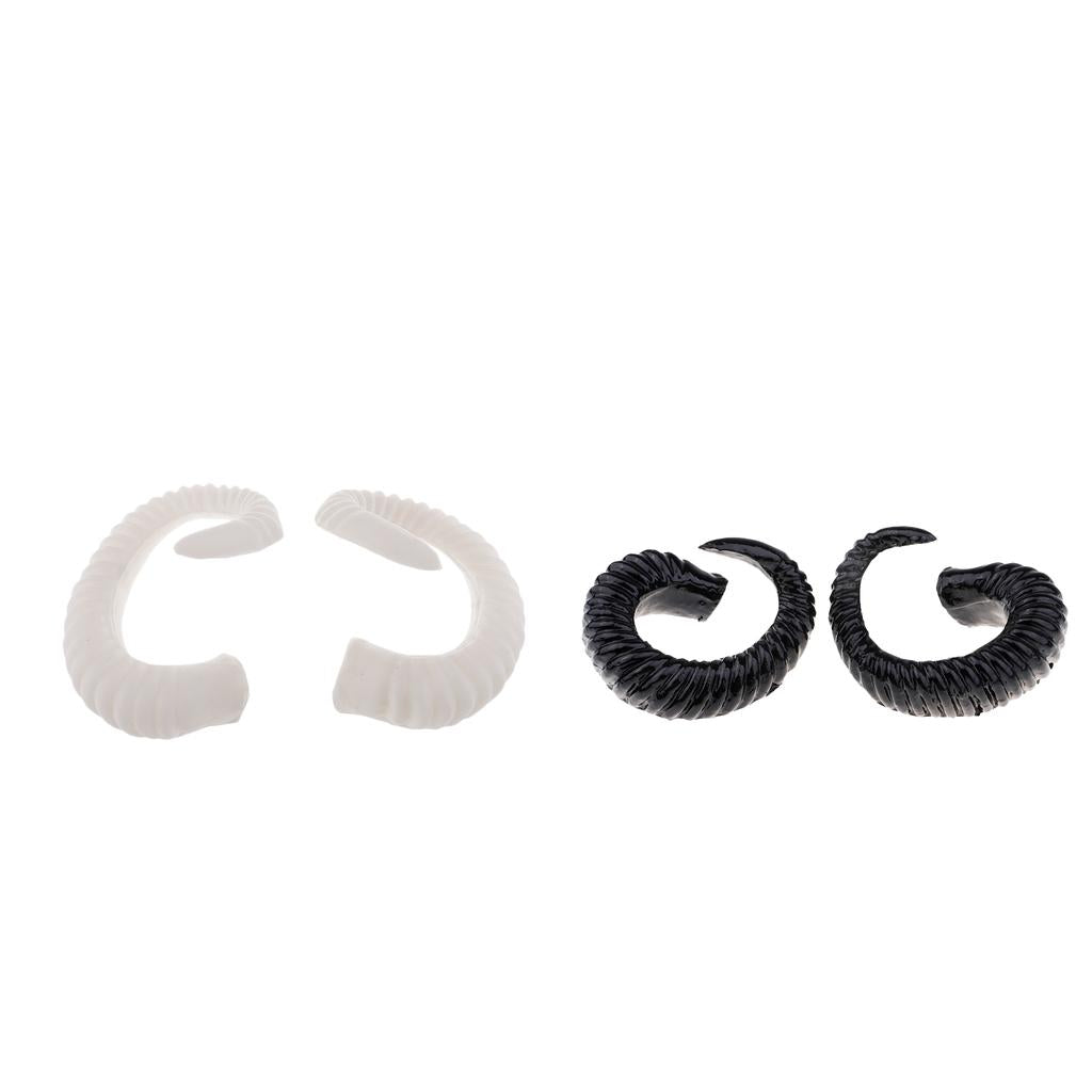 5 inch Artificial Ram Horns Costume Accessories for DIY Gothic Hair Headband