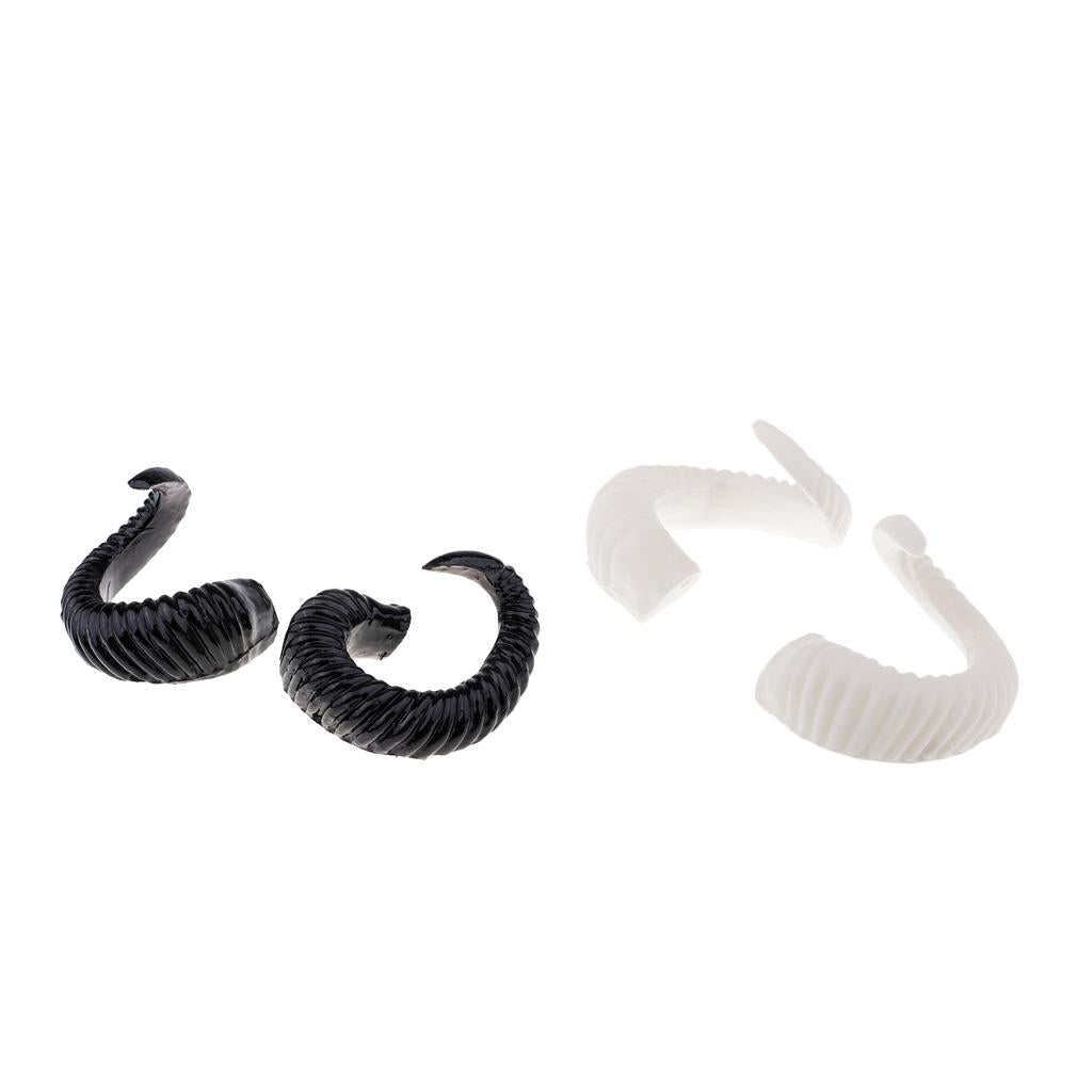 5 inch Artificial Ram Horns Costume Accessories for DIY Gothic Hair Headband