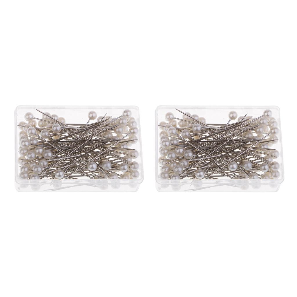 200 Pieces White Dress Maker Corsage Pins for Sewing Handcraft Embellishment