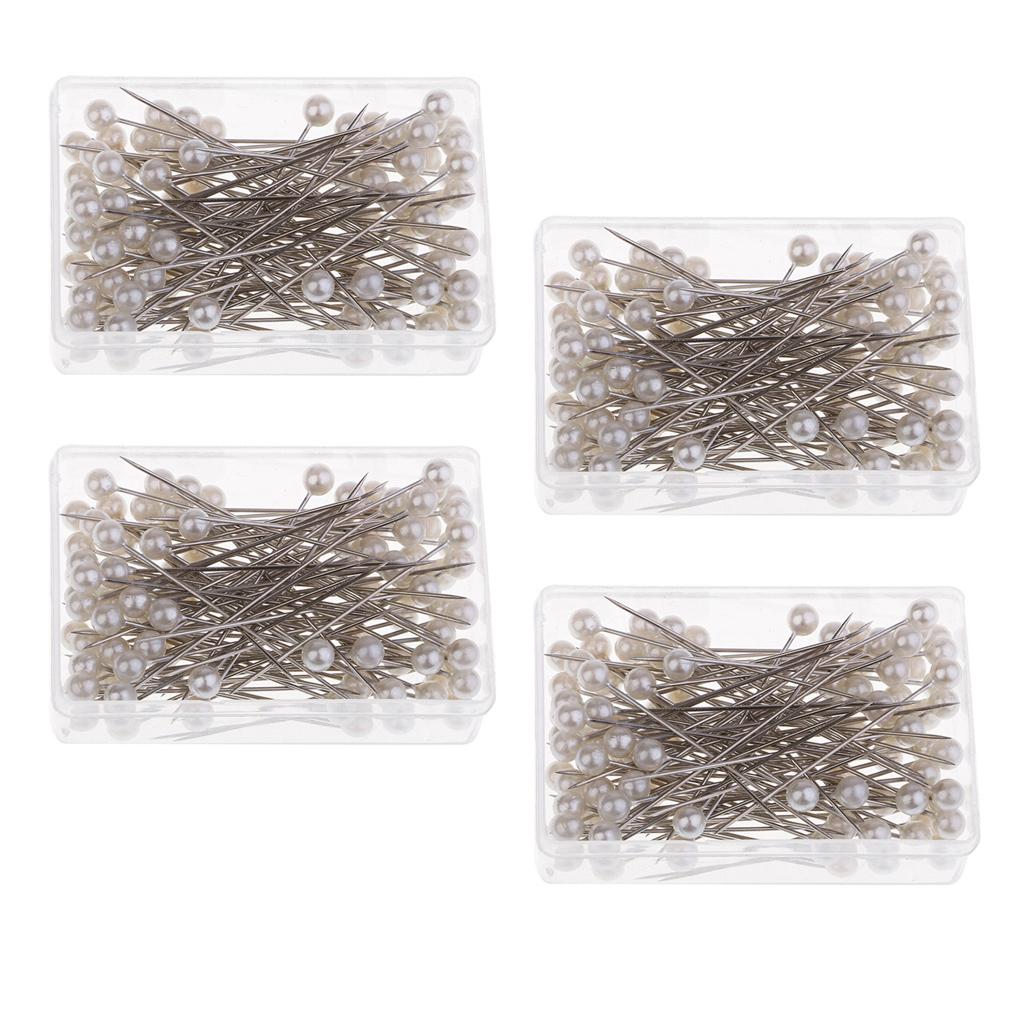 400Pcs White Dress Maker Corsage Pins for Sewing Handcraft Embellishment