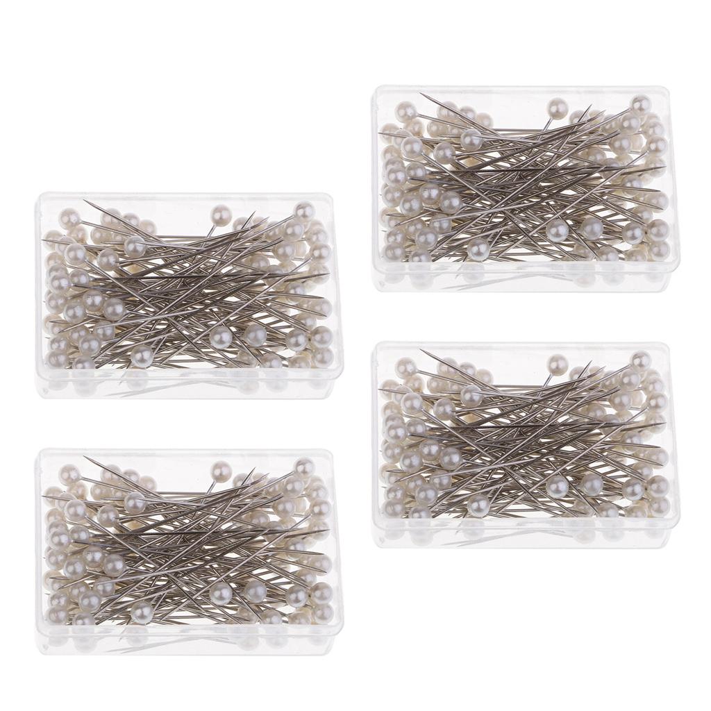 400Pcs White Dress Maker Corsage Pins for Sewing Handcraft Embellishment