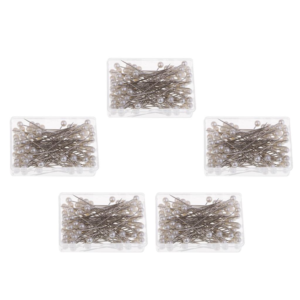 500Pcs White Dress Maker Corsage Pins for Sewing Handcraft Embellishment