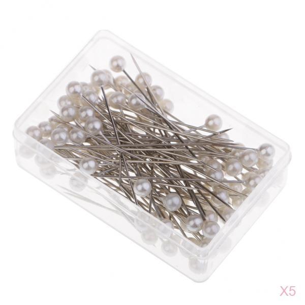 500Pcs White Dress Maker Corsage Pins for Sewing Handcraft Embellishment