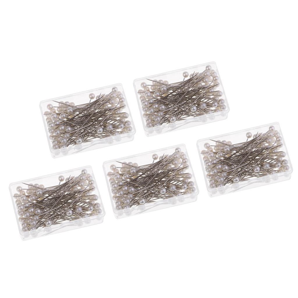 500Pcs White Dress Maker Corsage Pins for Sewing Handcraft Embellishment