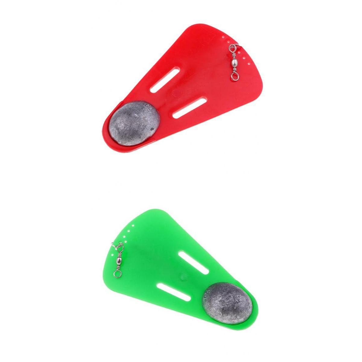 2pcs Trolling Diving Board with Lead Sinker Boat Fishing Diver Board