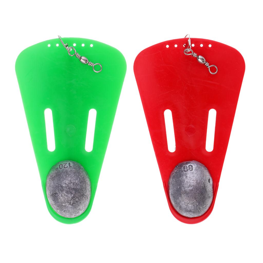 2pcs Trolling Diving Board with Lead Sinker Boat Fishing Diver Board
