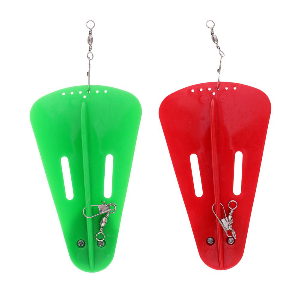 2pcs Trolling Diving Board with Lead Sinker Boat Fishing Diver Board