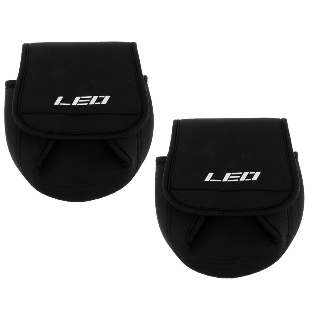 2Pcs Neoprene Holder Fishing Reel Storage Bag Protective Cover Case