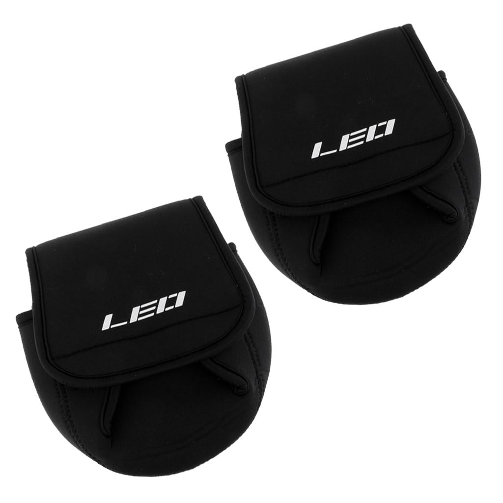 2Pcs Neoprene Holder Fishing Reel Storage Bag Protective Cover Case