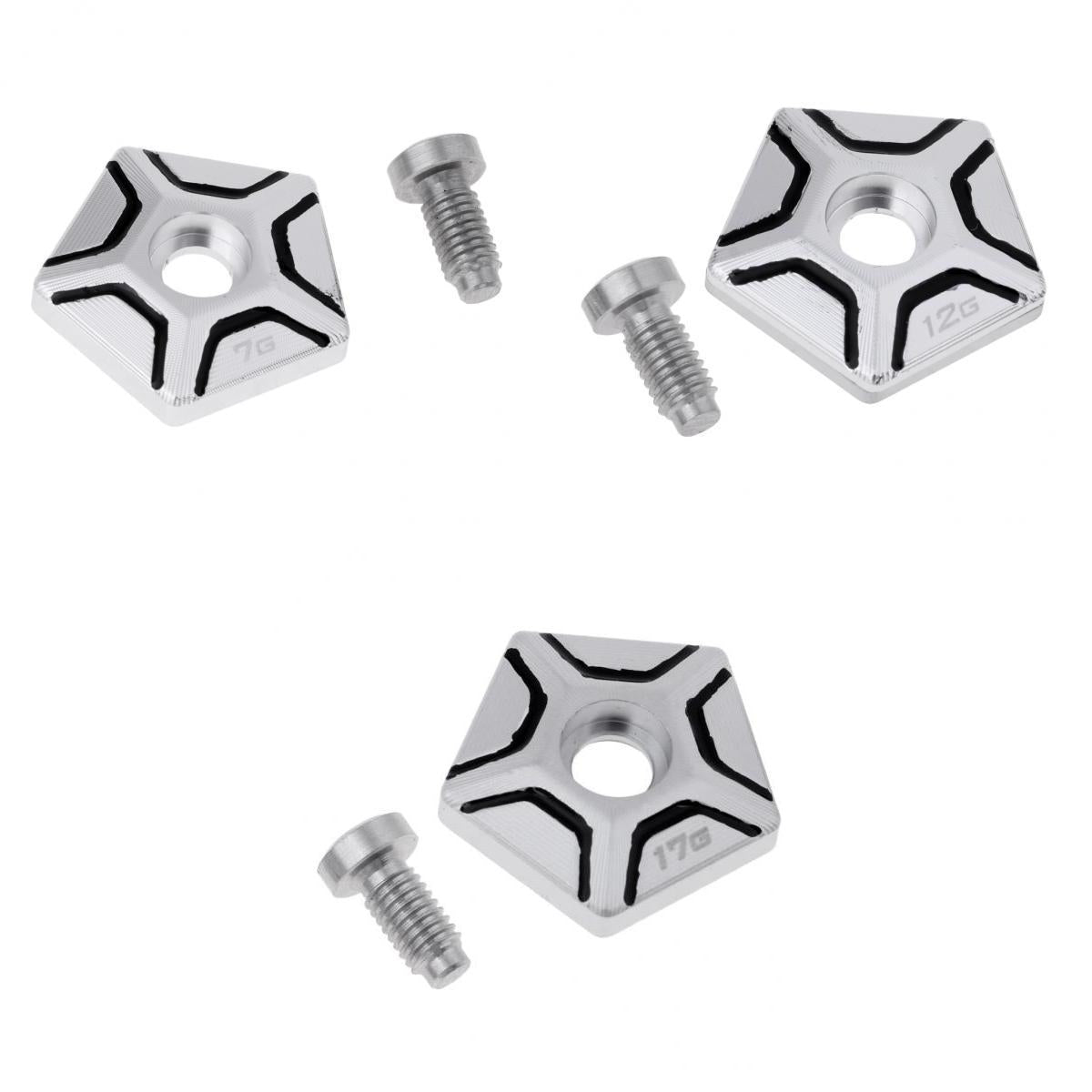 3 Pieces Durable Alloy Golf Weight with Screw 7g 12g 17g for Cobra King F8