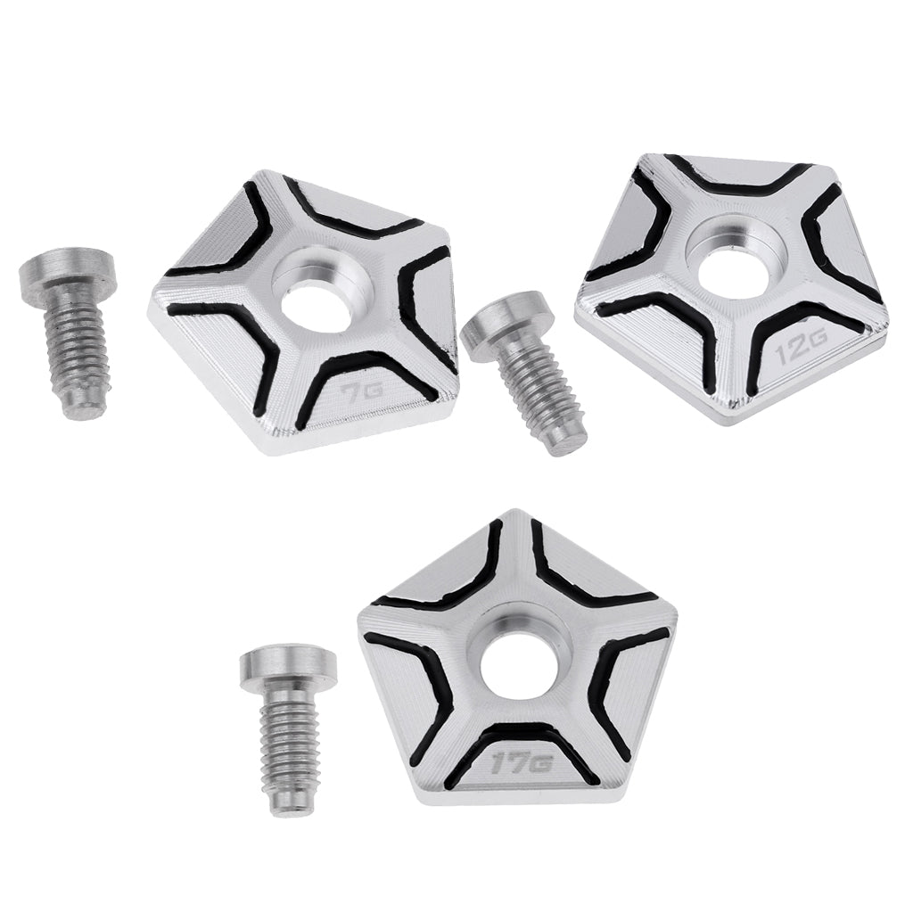 3 Pieces Durable Alloy Golf Weight with Screw 7g 12g 17g for Cobra King F8