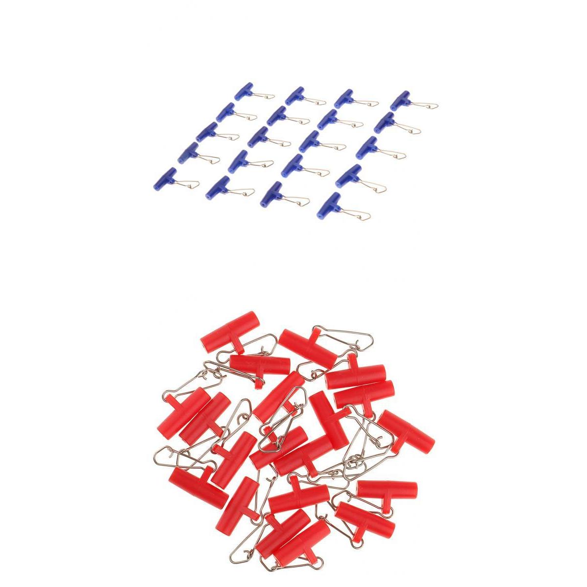40 Pieces Fishing Sinker Slides with Hooked Snap Connector for Braid Line