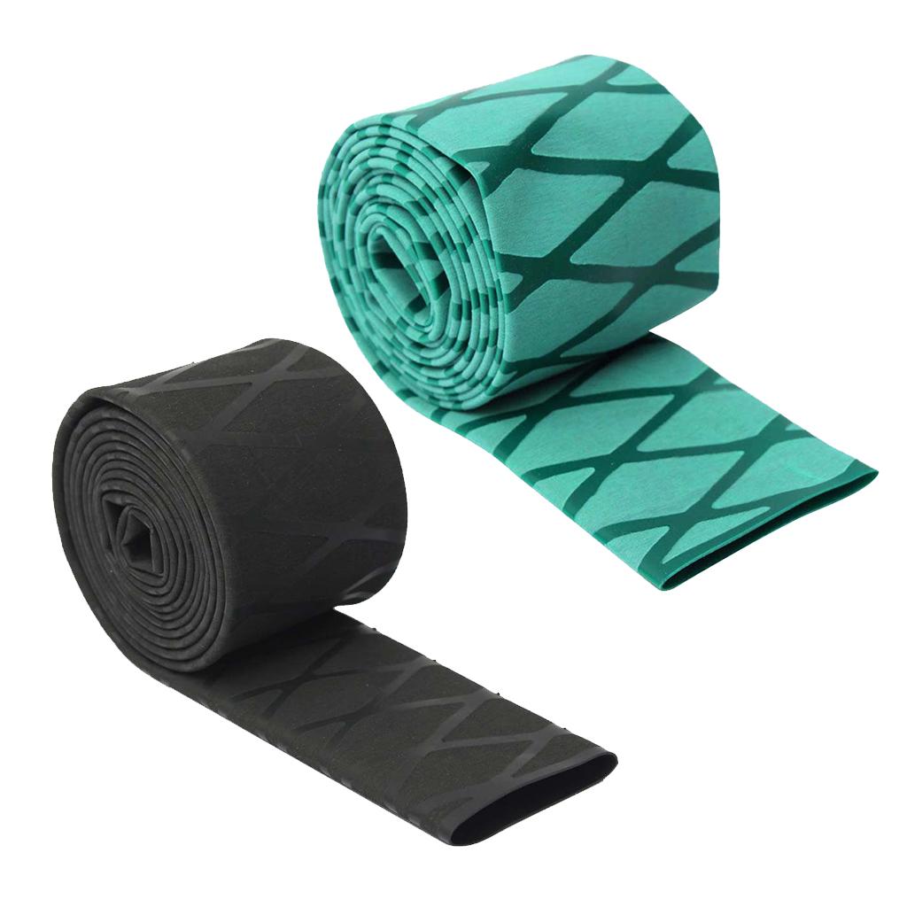 2 Pieces Non-Slip Heat Shrink Tube Grip Fishing Rod Racket Handle Sleeves