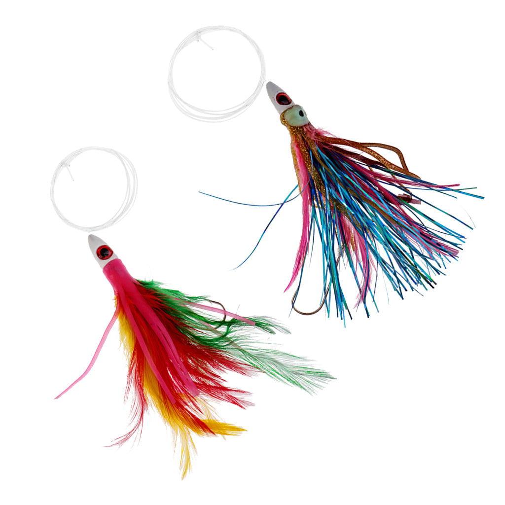 2 Pieces Big Game Saltwater Trolling Lures Marlin,Mahi,Dolphin,,Sailfish