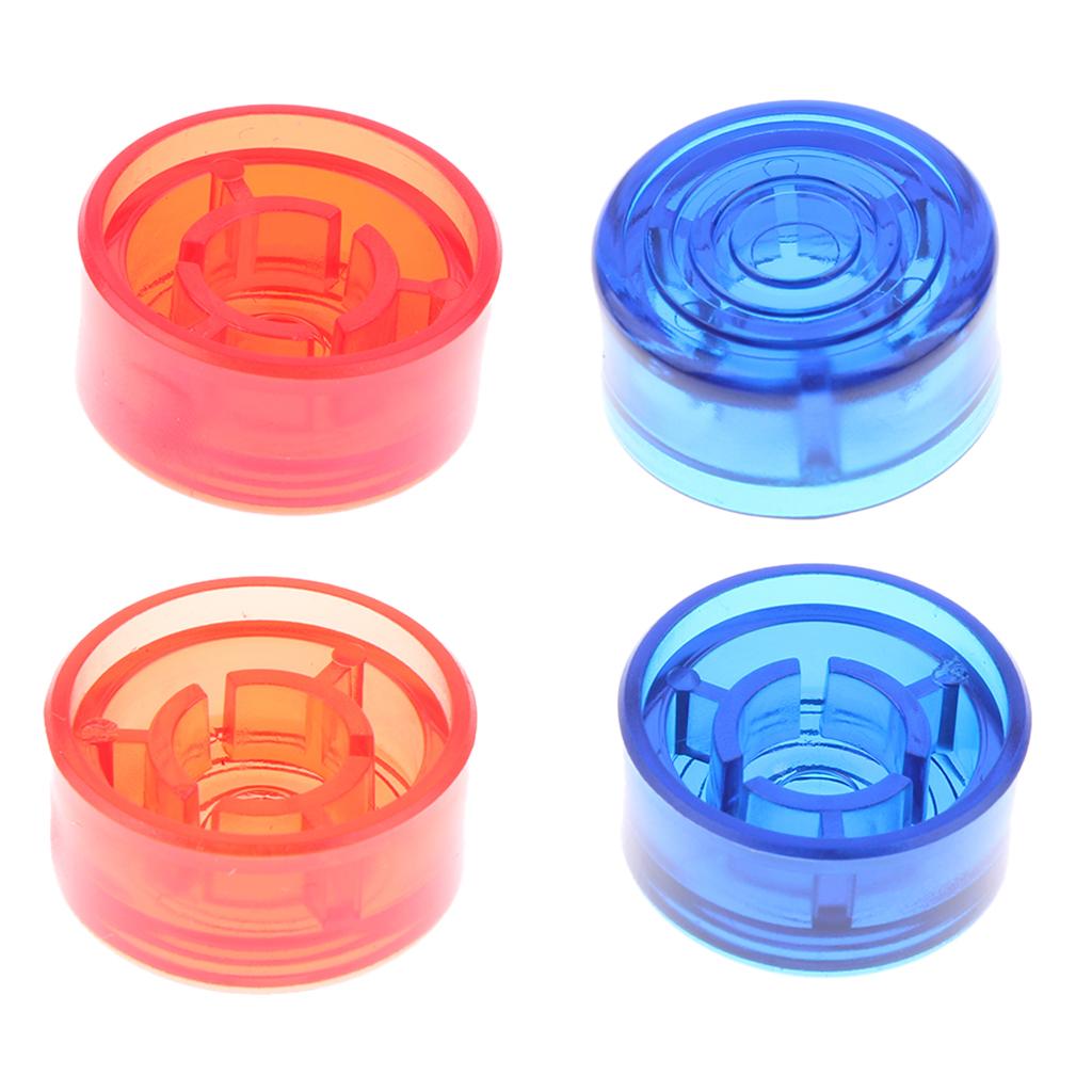 4pcs Guitar Effect Foot Nail Cap Protection Cap for Effects Pedal Blue+Red