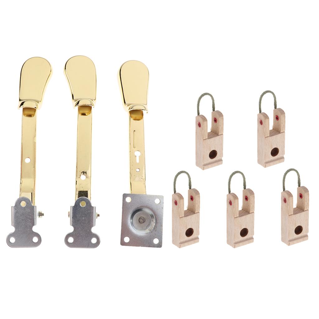 Aluminium Piano Sustain Pedal+Piano Hammer Butt Flanges for Upright Piano