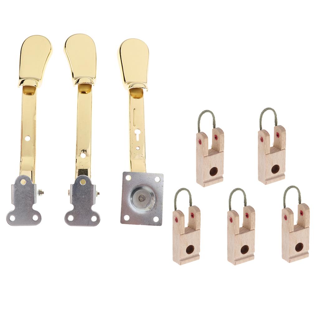 Aluminium Piano Sustain Pedal+Piano Hammer Butt Flanges for Upright Piano