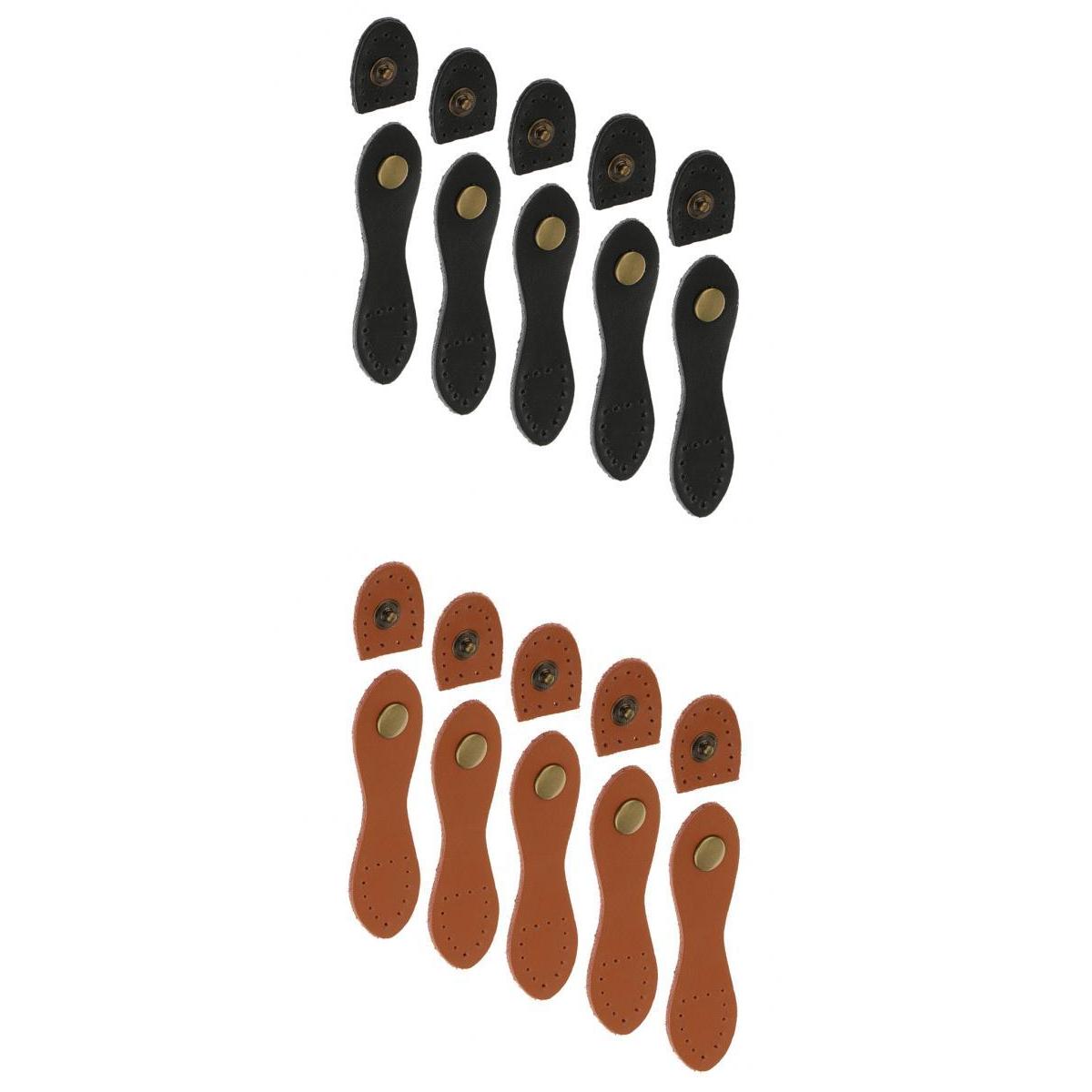 10 Sets Pear Shaped Leather Buckles Purse Hasp for DIY Bag Accessories