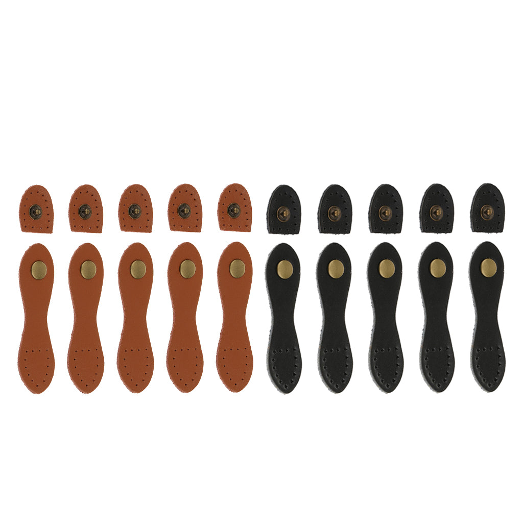 10 Sets Pear Shaped Leather Buckles Purse Hasp for DIY Bag Accessories