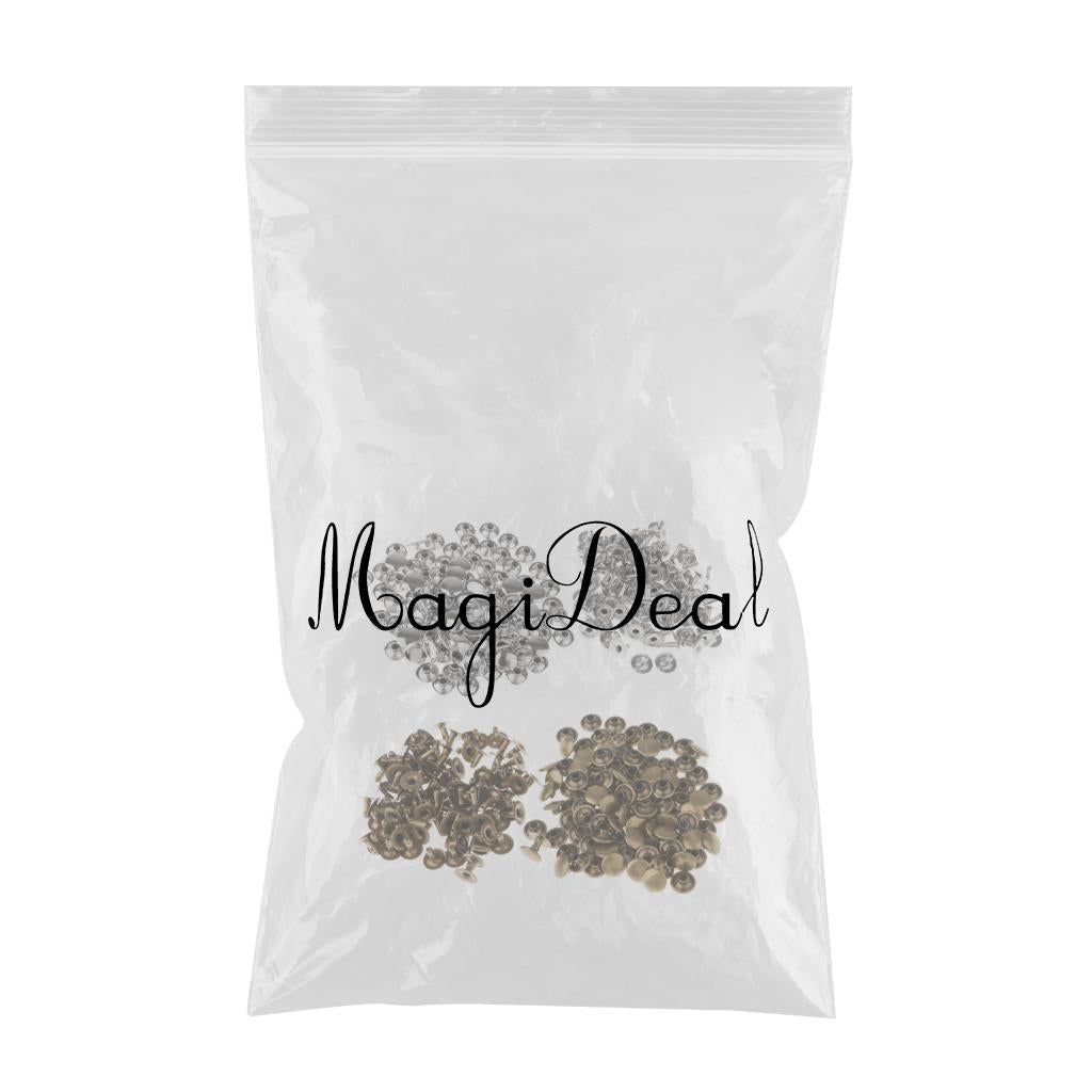 200 Pieces Single Cap Rapid Rivets DIY Leather Craft Repair 9x8mm