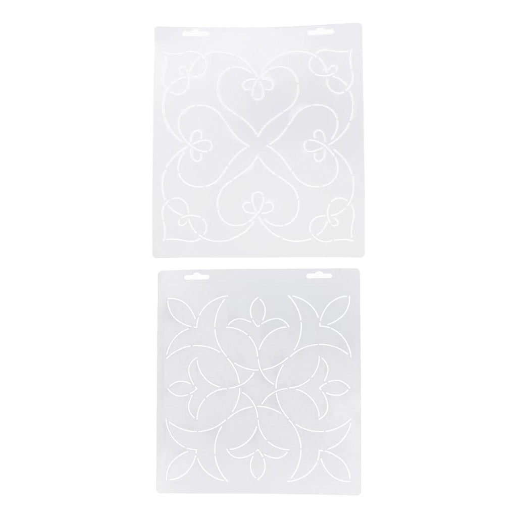 2Pcs Plasitc Quilting Template Stencils for Embroidery Patchwork DIY Sewing