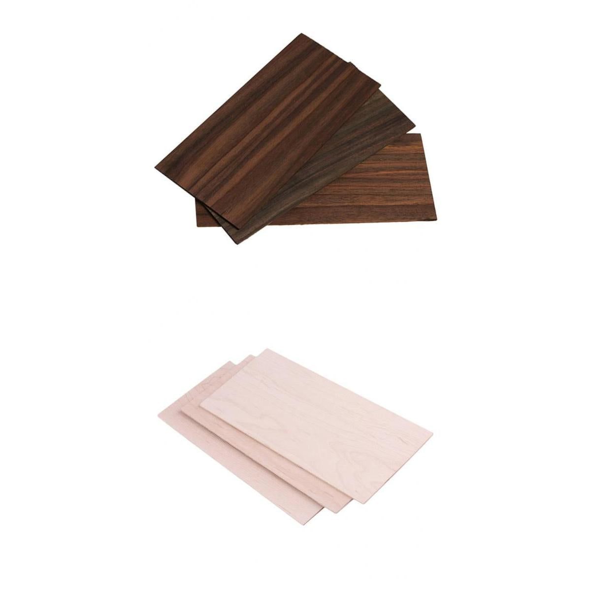 6 Pieces Maple & Rosewood Guitar Head Veneer Headplate for Luthier DIY