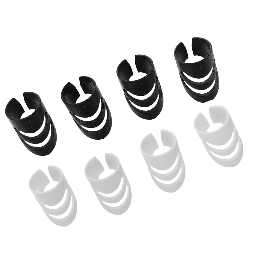 8 Pieces Plastic Guitar Fingertip Protector Finger Guard for Bass Guitar - L