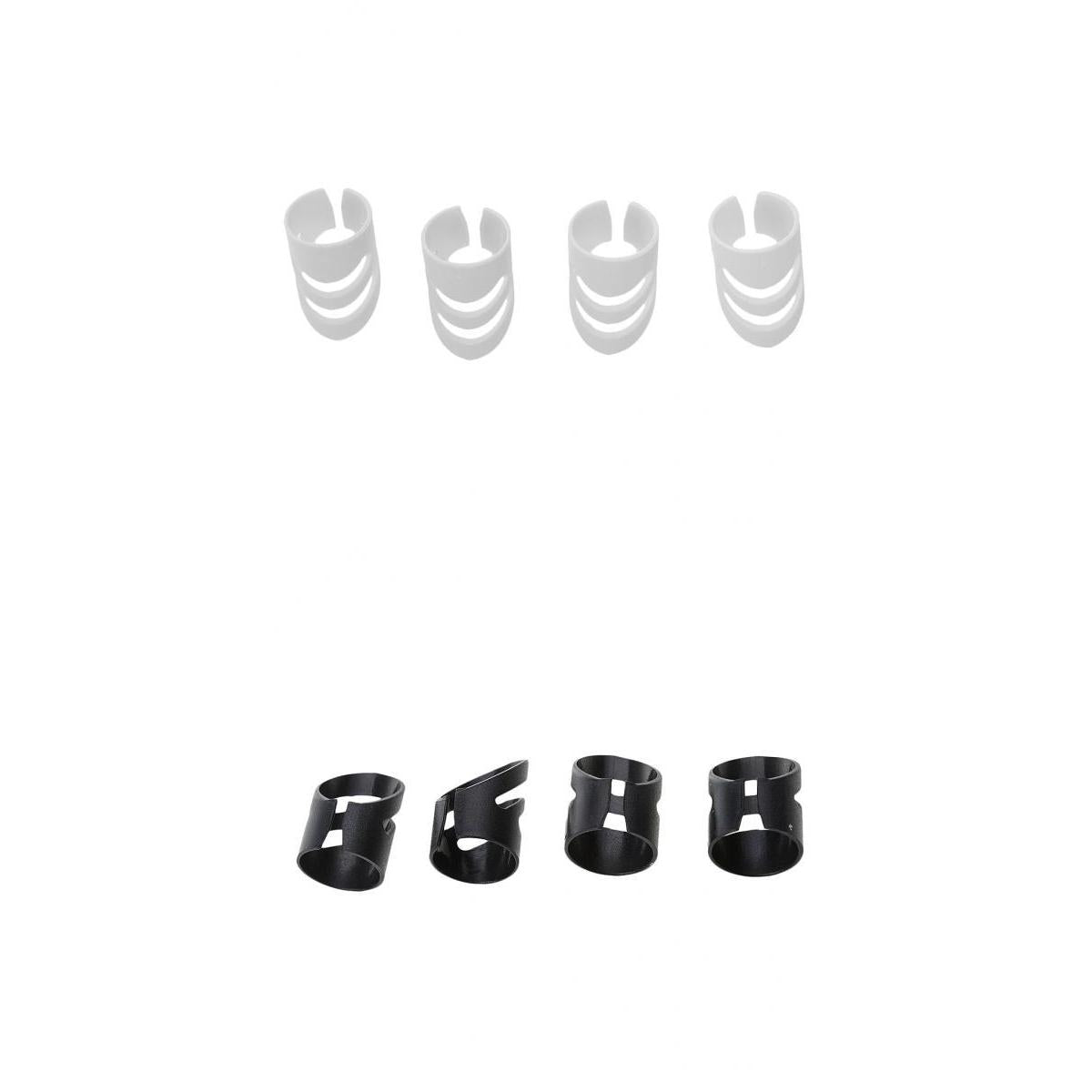 8 Pieces Plastic Guitar Fingertip Protector Finger Guard for Bass Guitar - L