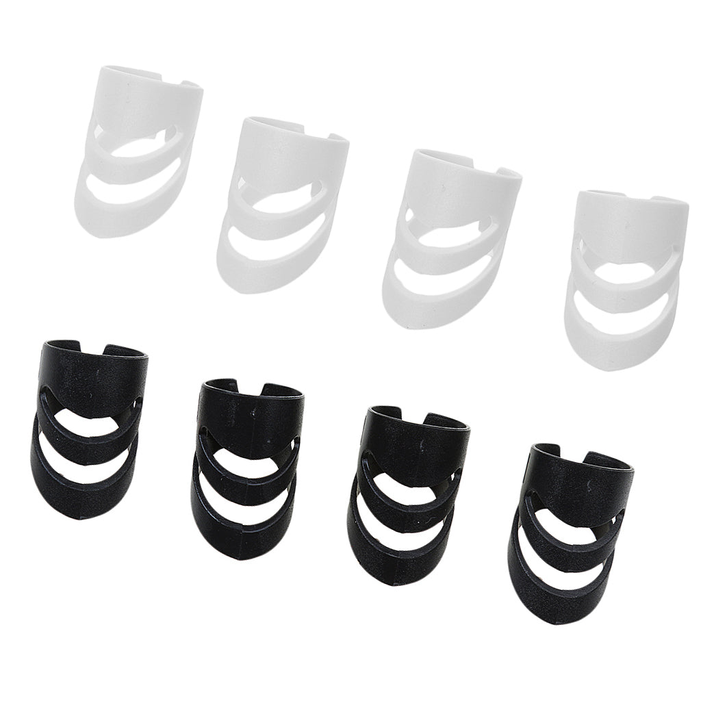 8 Pieces Plastic Guitar Fingertip Protector Finger Guard for Bass Guitar - L