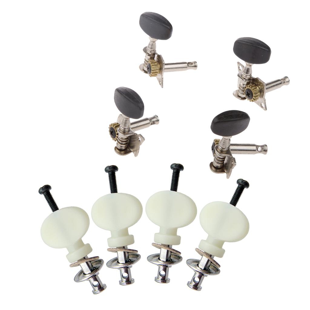 8pcs Button Tuning Pegs Machine Heads for Ukulele 4 Strings Guitars