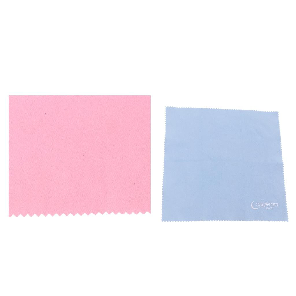 2pcs Microfibre Cleaning Polishing Cloth for Guitar Violin Erhu Piano Lute