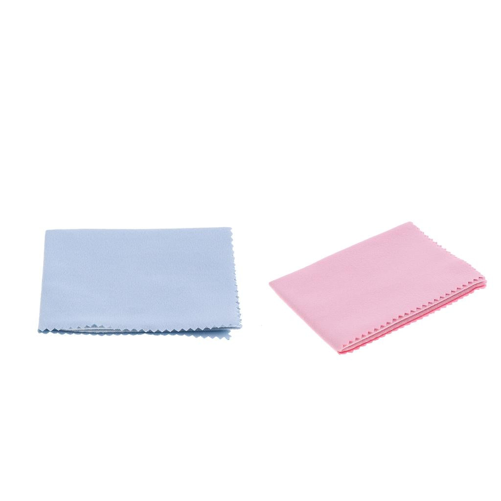 2pcs Microfibre Cleaning Polishing Cloth for Guitar Violin Erhu Piano Lute