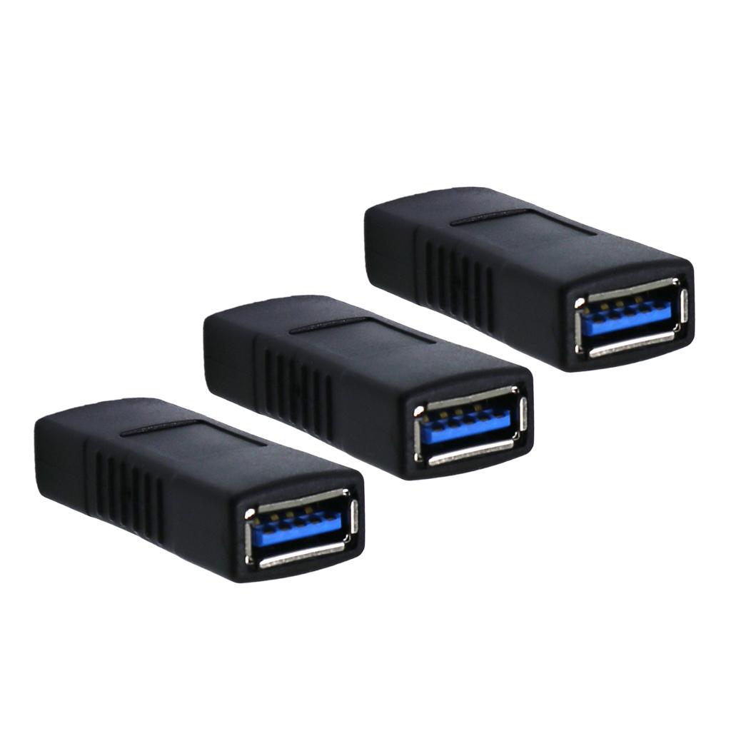 3x USB 3.0 Type A Female to Female Adapter Coupler Changer Connector