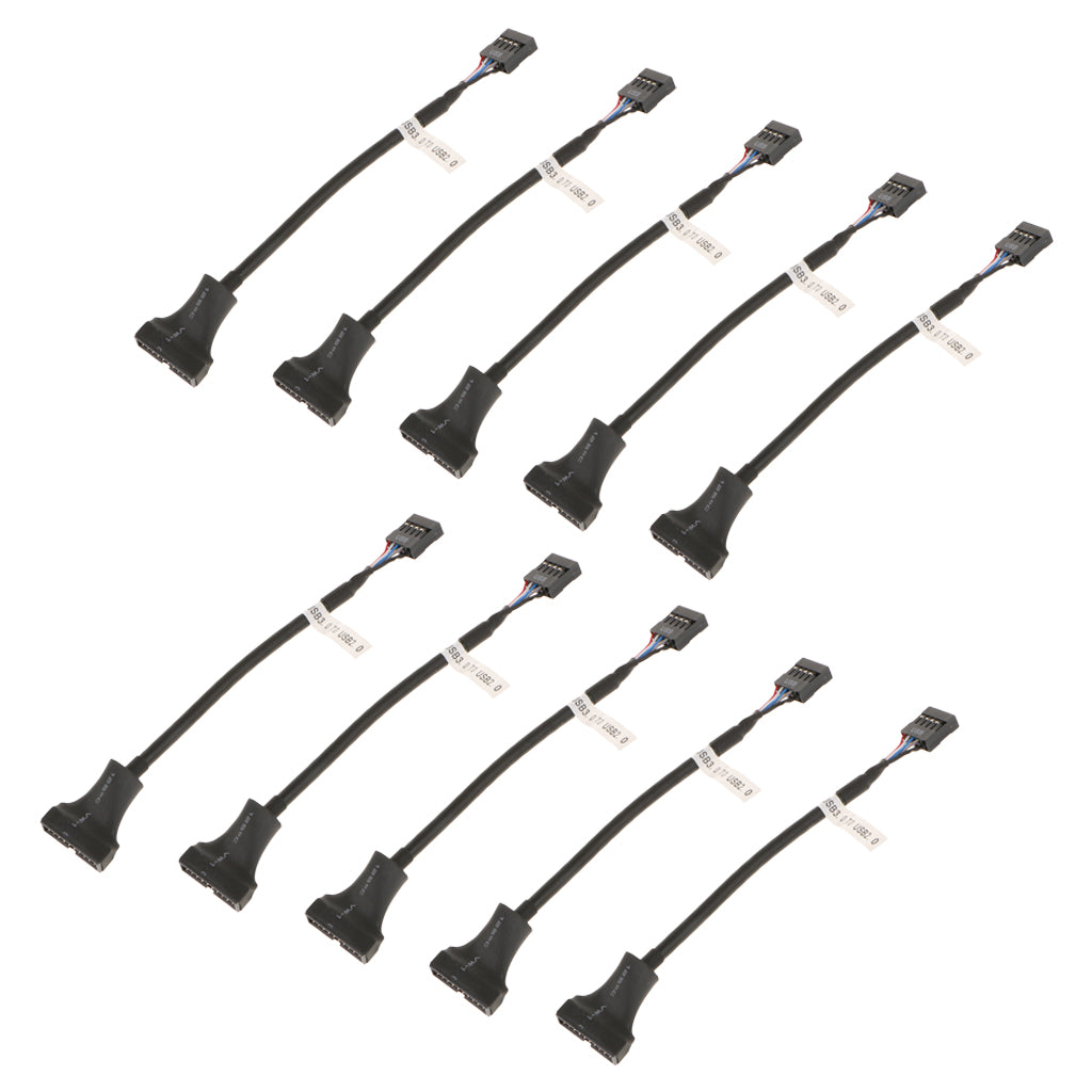 10x USB3.0 20-pin Header Male to USB 2.0 9pin Female Adapter Converter Cable
