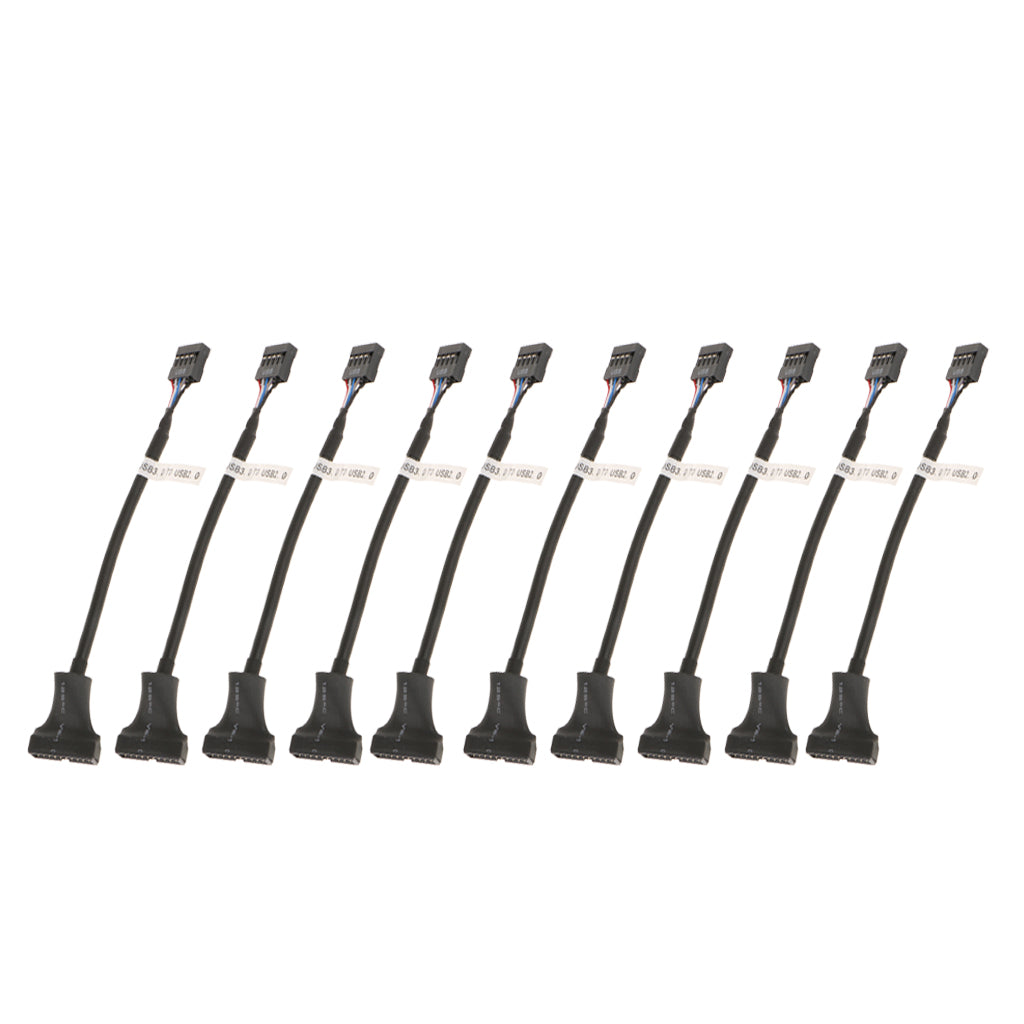 10x USB3.0 20-pin Header Male to USB 2.0 9pin Female Adapter Converter Cable