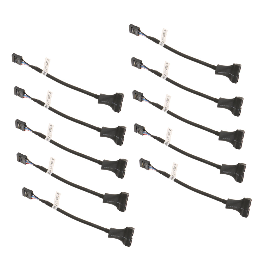 10x USB3.0 20-pin Header Male to USB 2.0 9pin Female Adapter Converter Cable