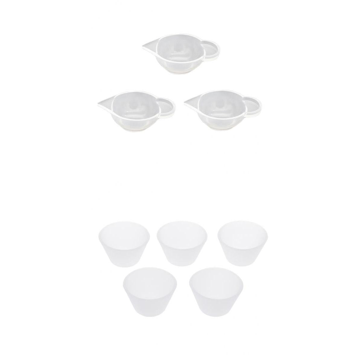 8Pcs Silicone Measuring Distribution Cup DIY Jewelry Making Resin Glue Tools