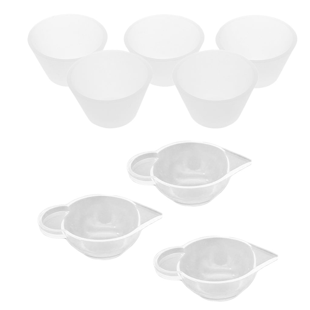 8Pcs Silicone Measuring Distribution Cup DIY Jewelry Making Resin Glue Tools