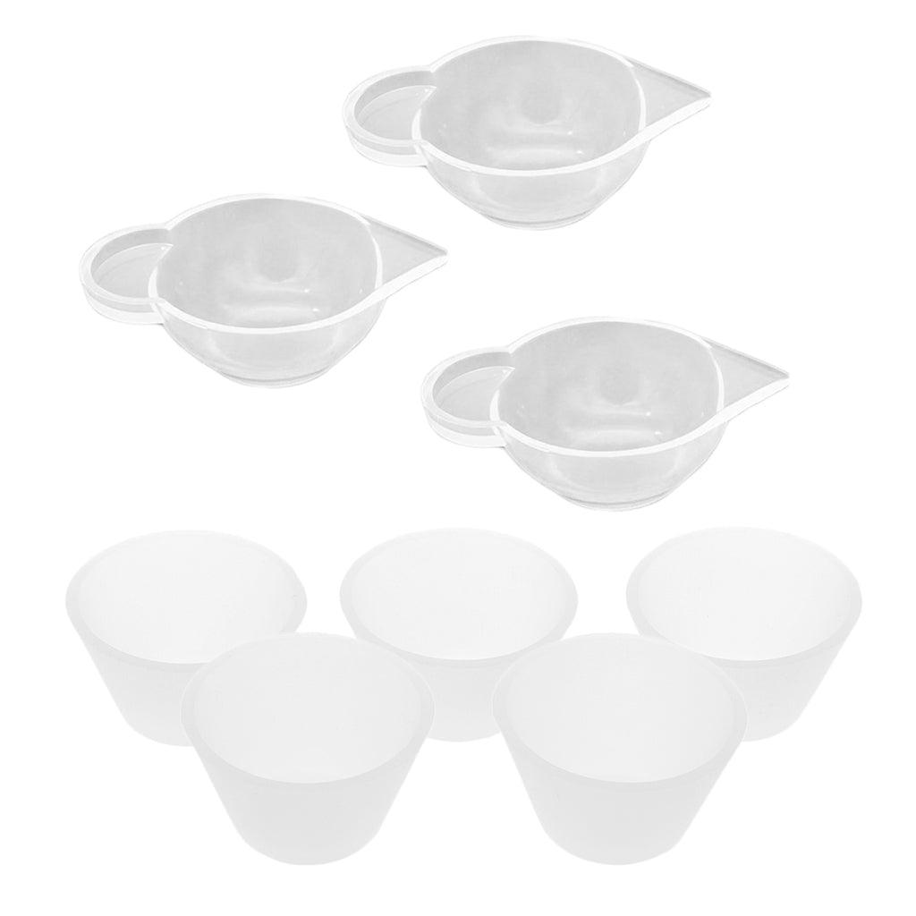 8Pcs Silicone Measuring Distribution Cup DIY Jewelry Making Resin Glue Tools