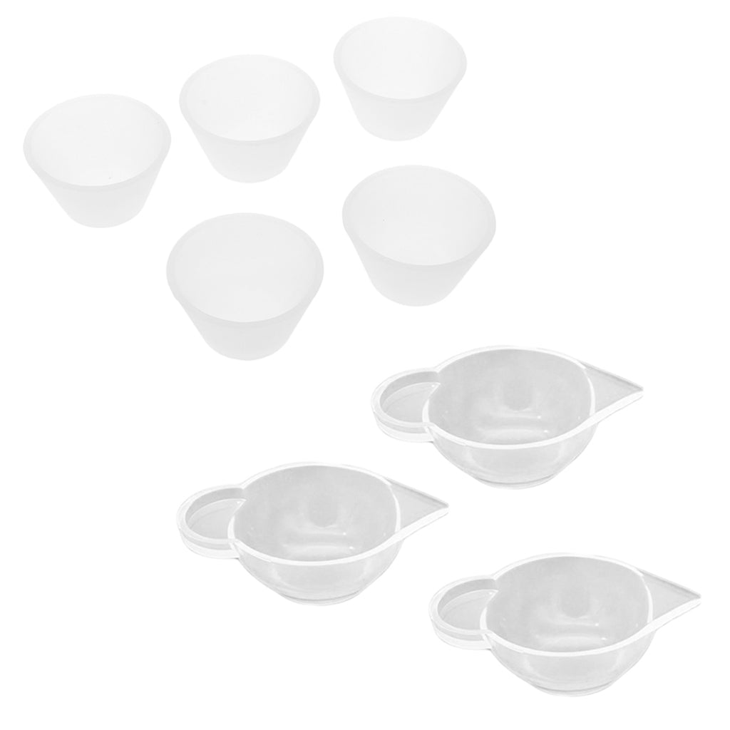 8Pcs Silicone Measuring Distribution Cup DIY Jewelry Making Resin Glue Tools