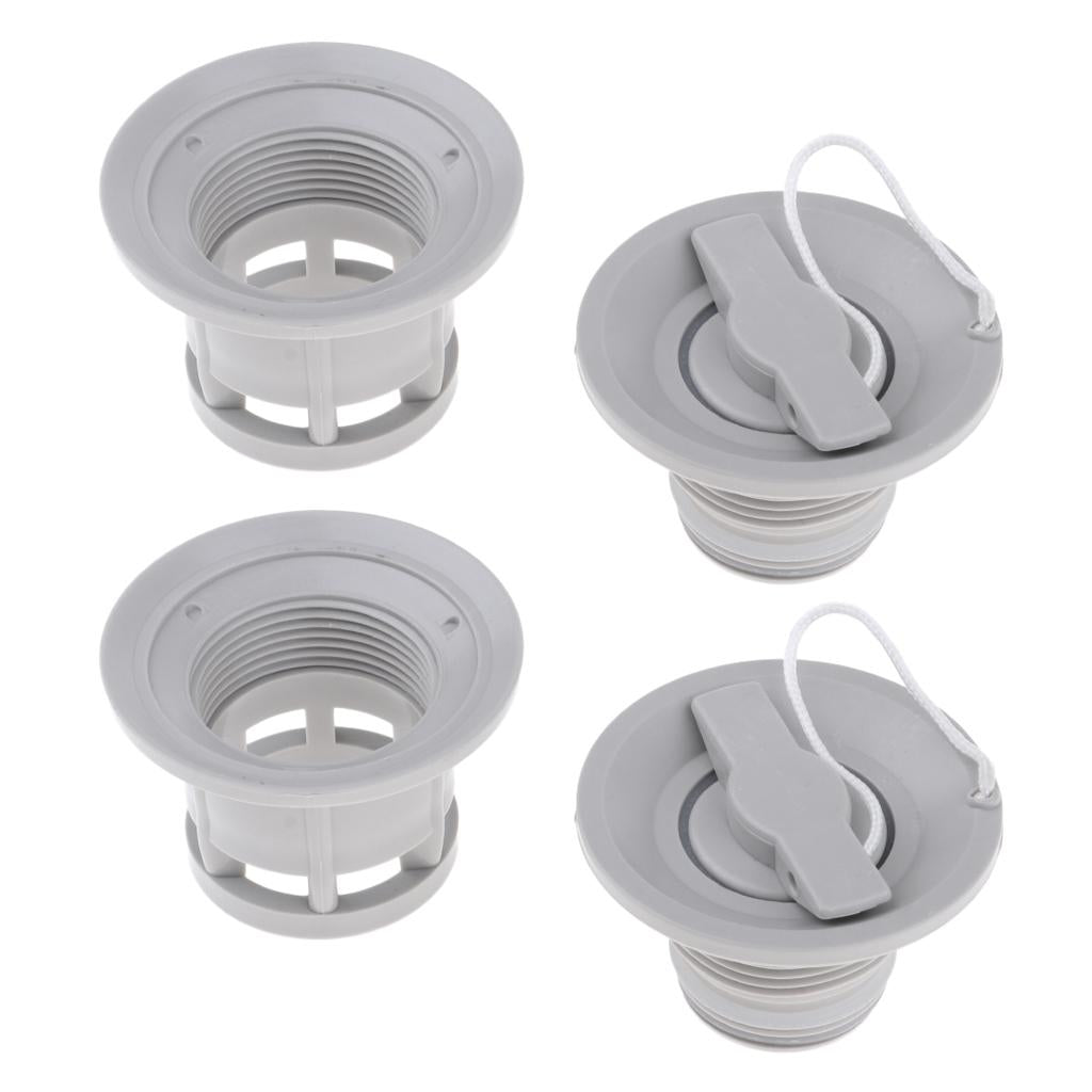 2 Pieces 6 Holes Inflatable Boat Raft Drifting Kayak Air Valve Adapter Cap