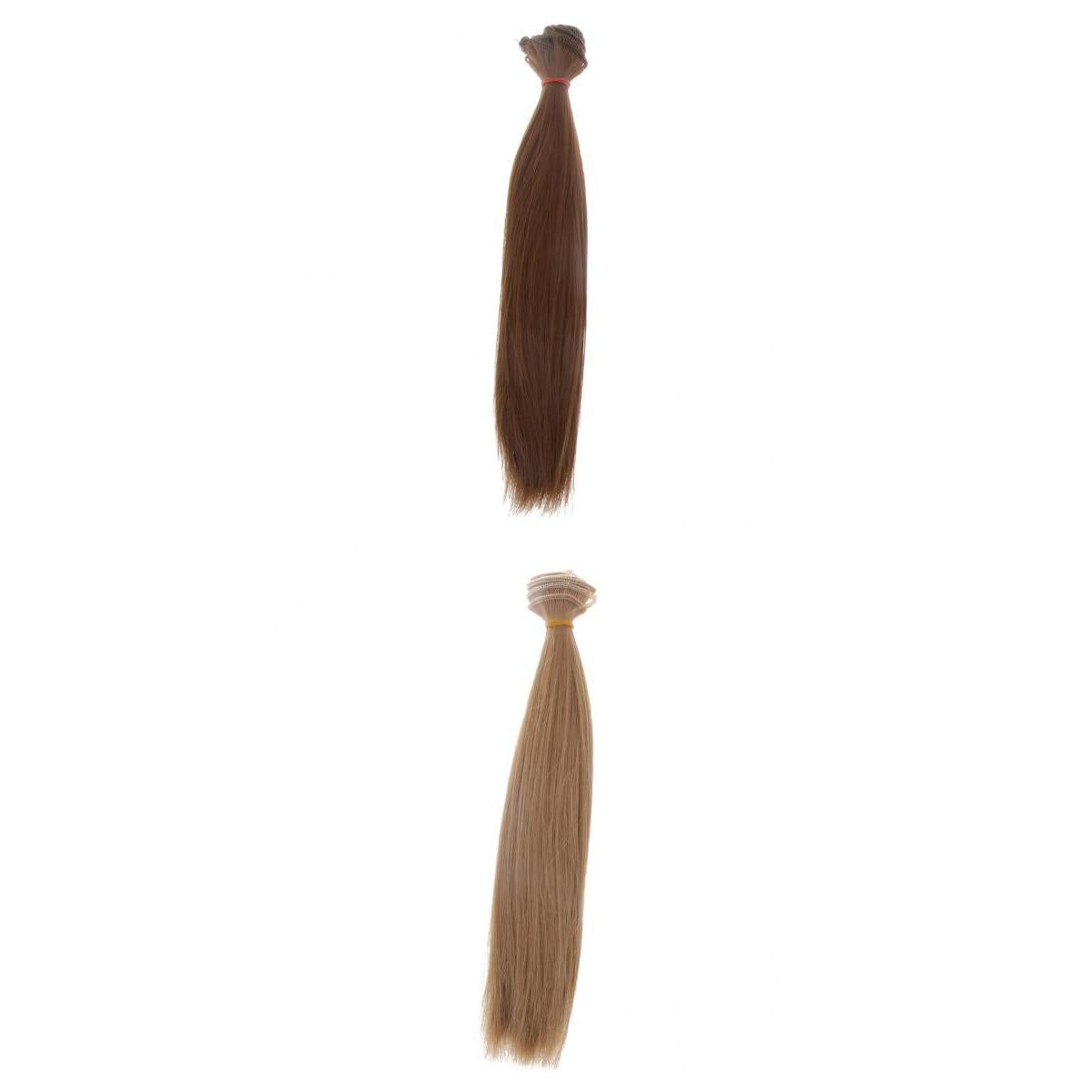 2pcs 25x100cm DIY Straight Hair Wig for 1/3 1/4 1/6 BJD Dolls Supplies