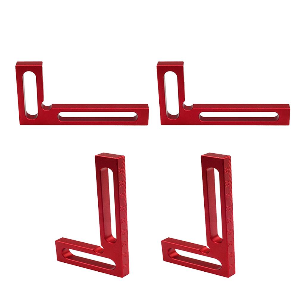 4x 90 Degree Precision Woodworking Tools Positioning Squares Minisquare 10cm