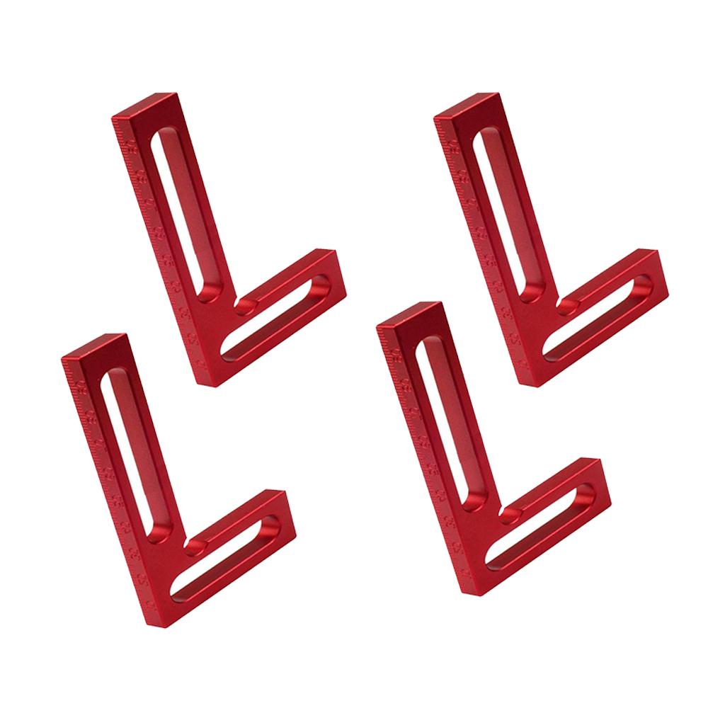 4x 90 Degree Precision Woodworking Tools Positioning Squares Minisquare 10cm
