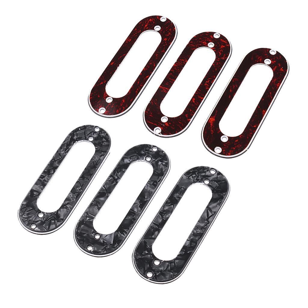 6 Pieces Single Coil Pickup Frame Mounting Ring for Stratcaster Guitar