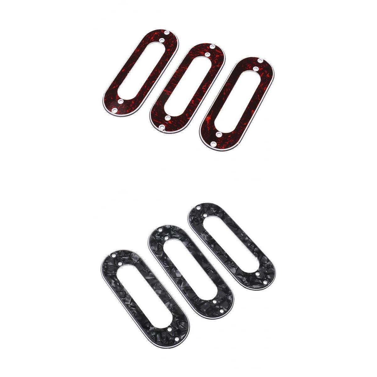 6 Pieces Single Coil Pickup Frame Mounting Ring for Stratcaster Guitar
