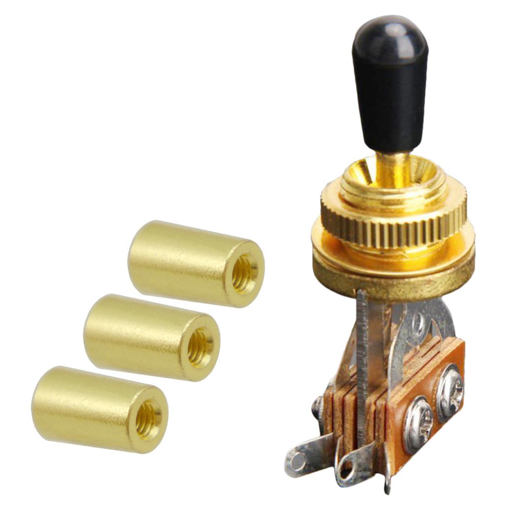 3 Way Toggle Switch +Toggle Switches Knobs Cap Tip for Les Paul Guitar