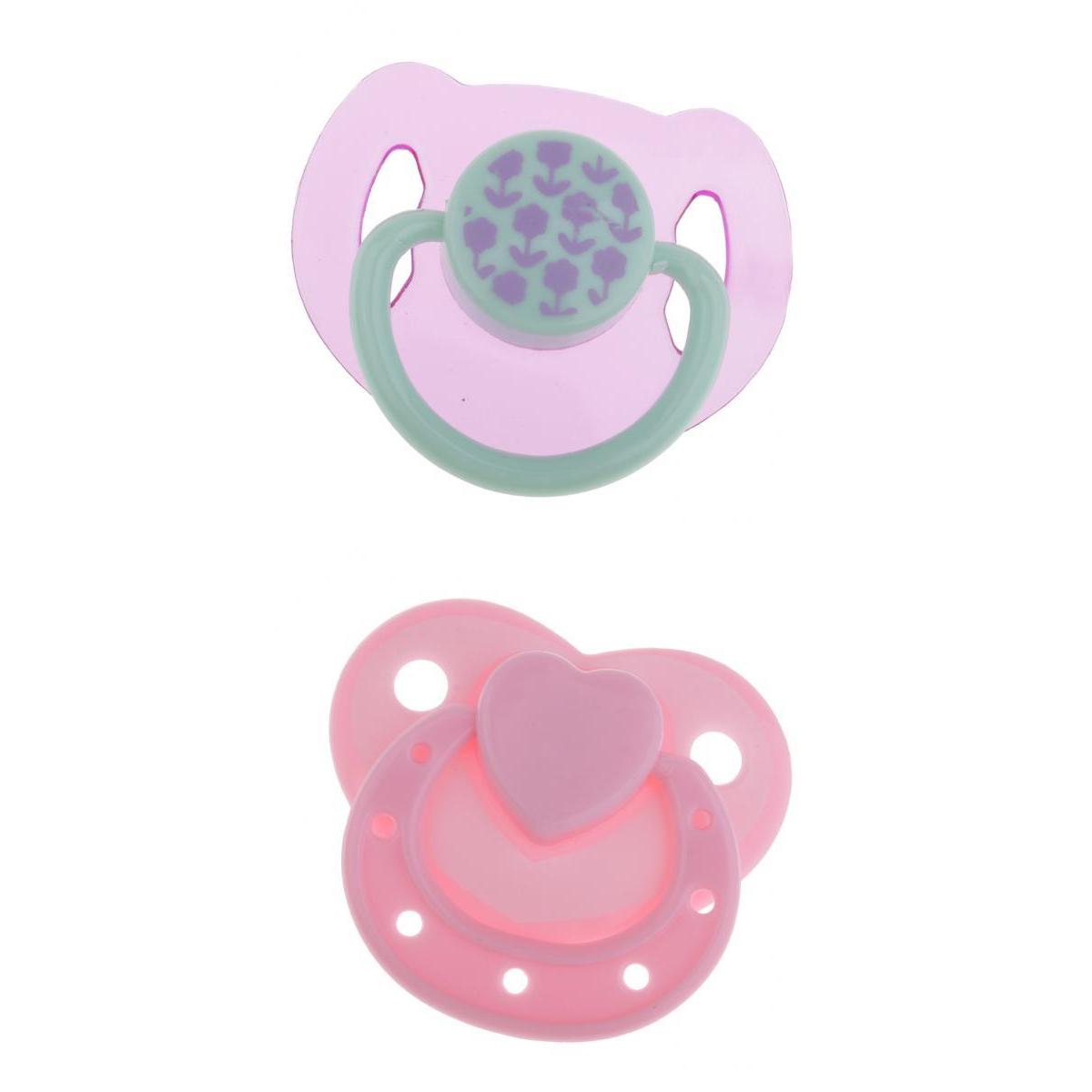 2Pcs Lovely Dummy Pacifier For Reborn Dolls Baby With Internal Magnetic