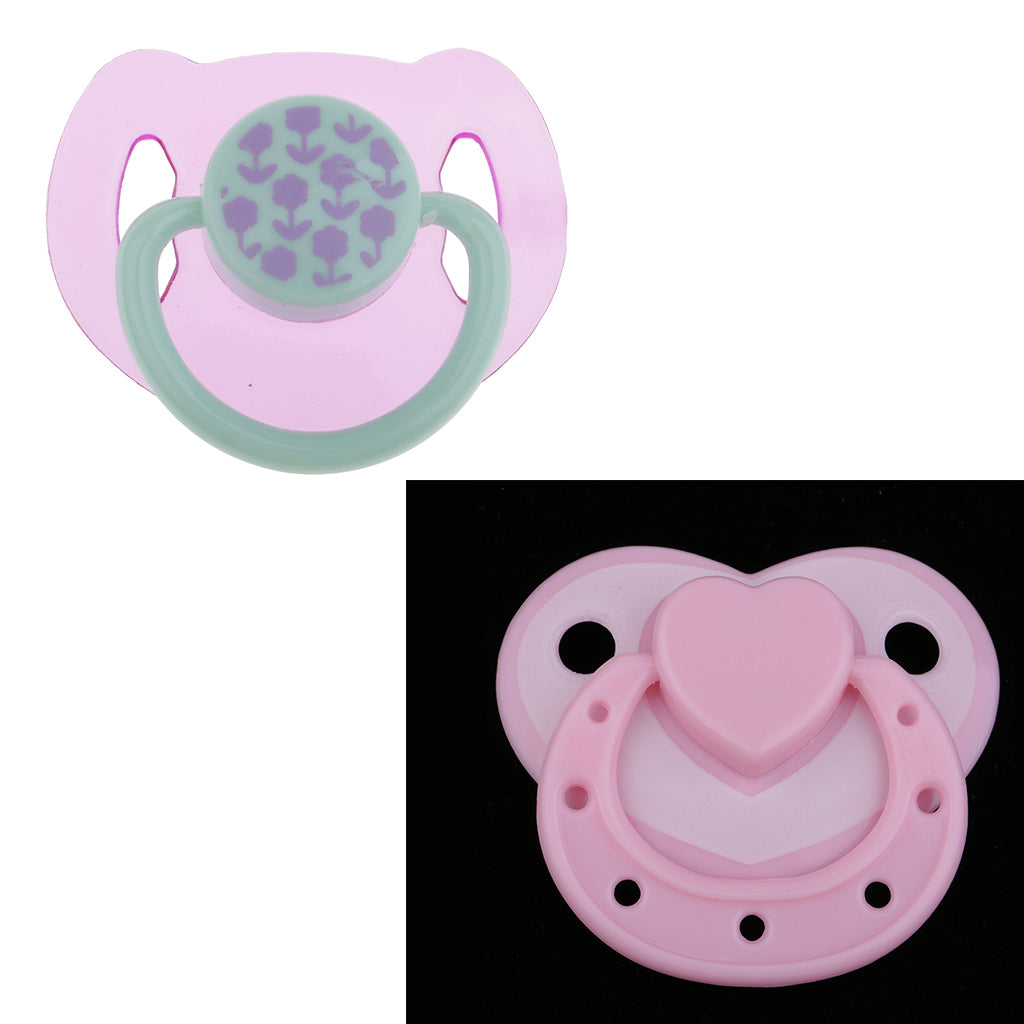 2Pcs Lovely Dummy Pacifier For Reborn Dolls Baby With Internal Magnetic