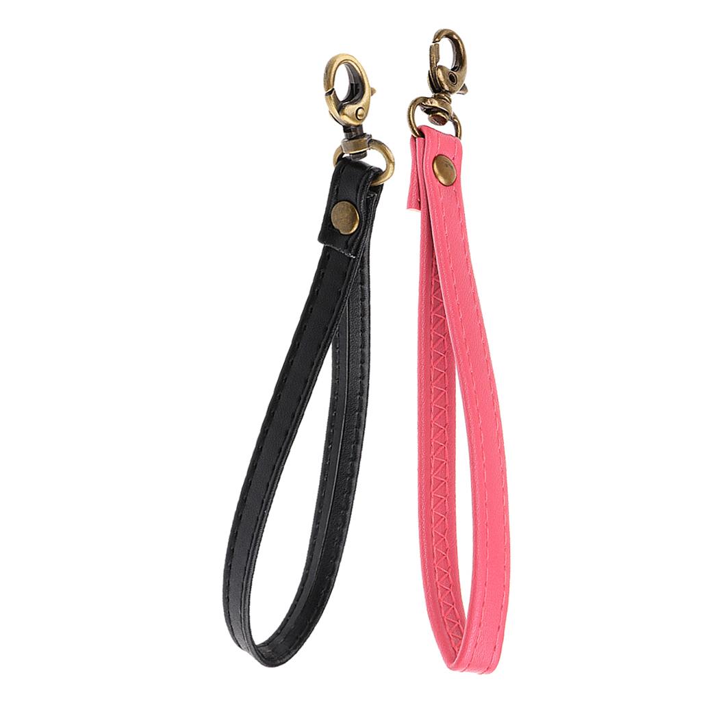 2PCS Durable Leather Replacement Wrist Strap for Clutch, Wristlet, Purse